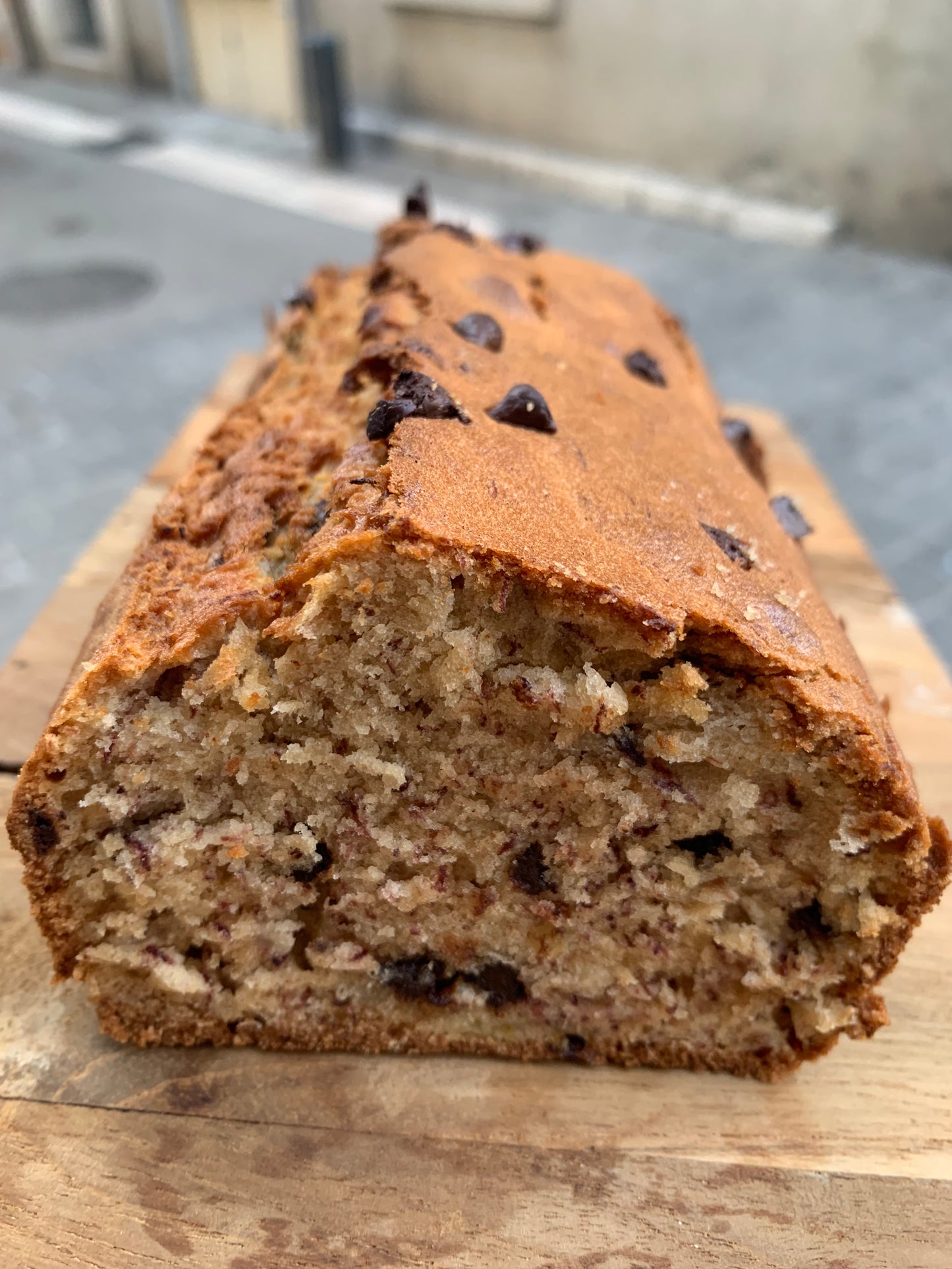 Banana bread aux pépites de chocolat noir / 6 parts